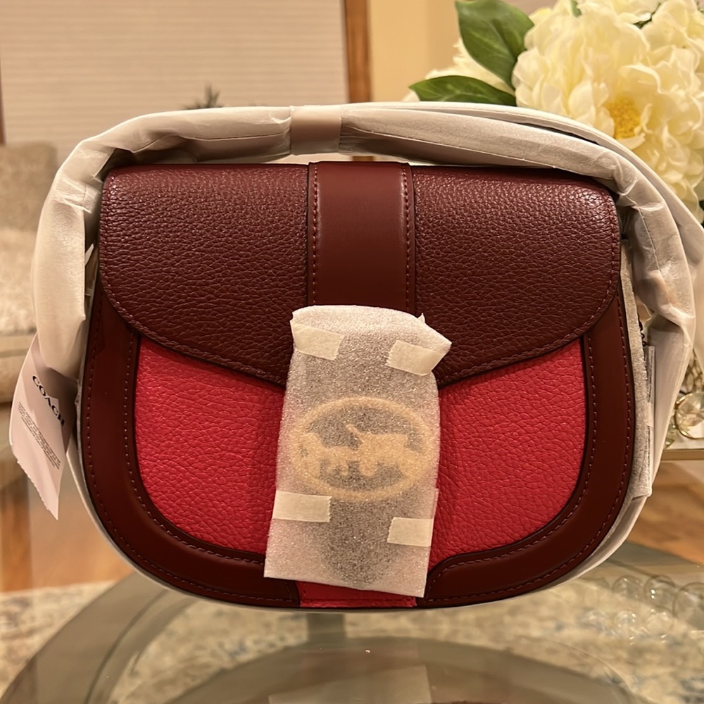 Coach Georgie Saddle Bag In Colorblock - Picture 6 of 8